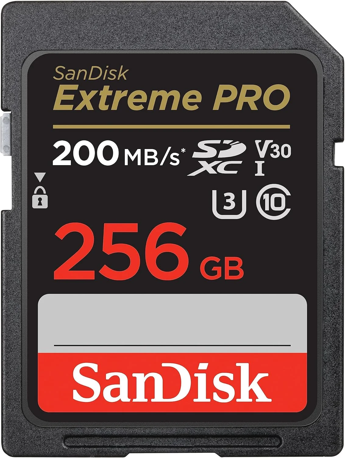 کارت حافظه SanDisk 256GB Extreme PRO SDXC به همراه RescuePRO Deluxe، تا 200MB/s، UHS I، Class 10، U3، V30 SDSDXXD 256G GN4IN، مشکی