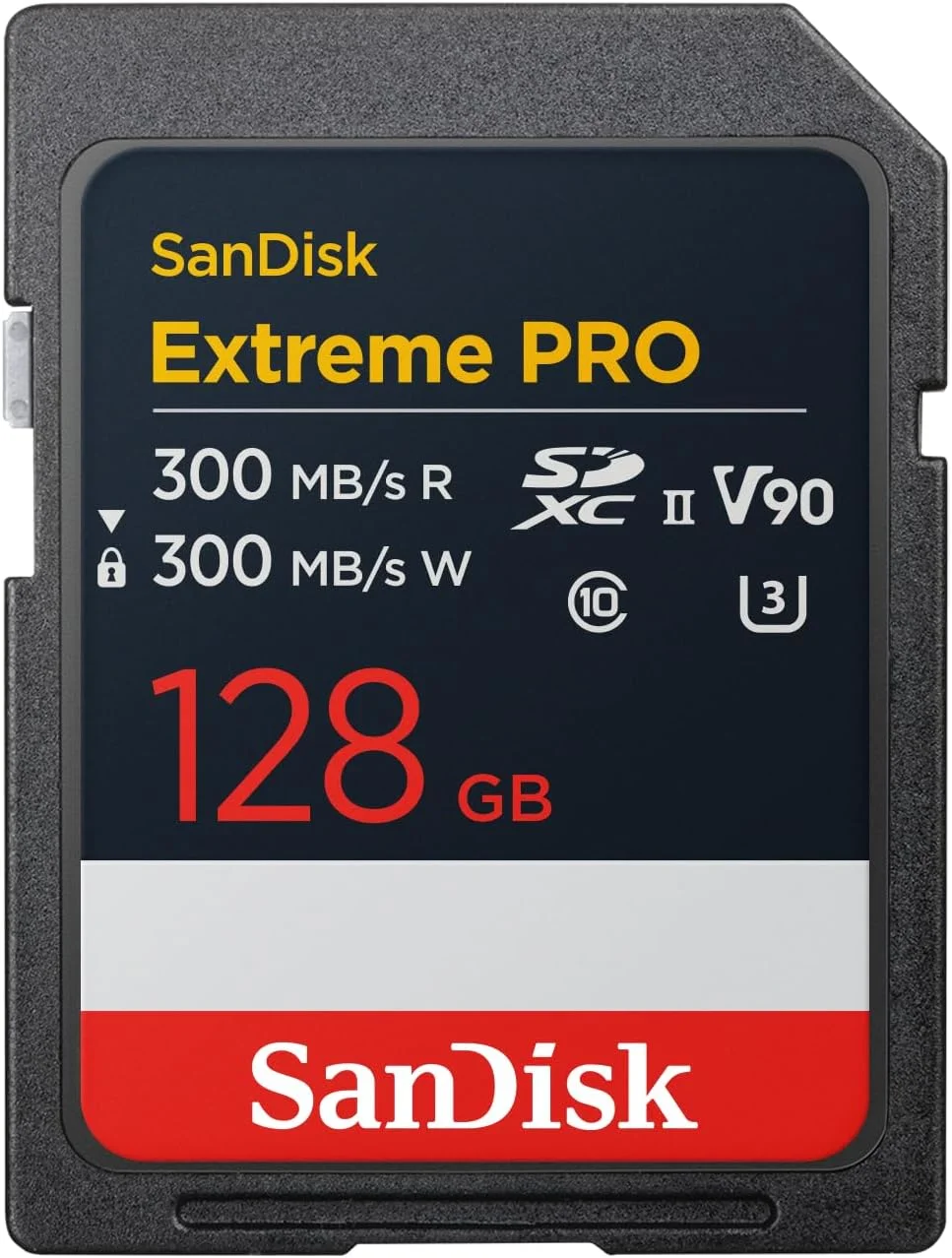 کارت حافظه SanDisk Extreme PRO 128GB SDXC UHS-II، سرعت خواندن و نوشتن تا 300 مگابایت بر ثانیه، V90، 8K