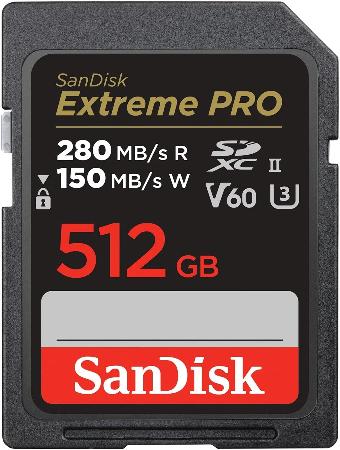 کارت حافظه SanDisk Extreme PRO SDXC UHS-II با ظرفیت 512 گیگابایت - C10, U3, V60, 6K, 4K UHD