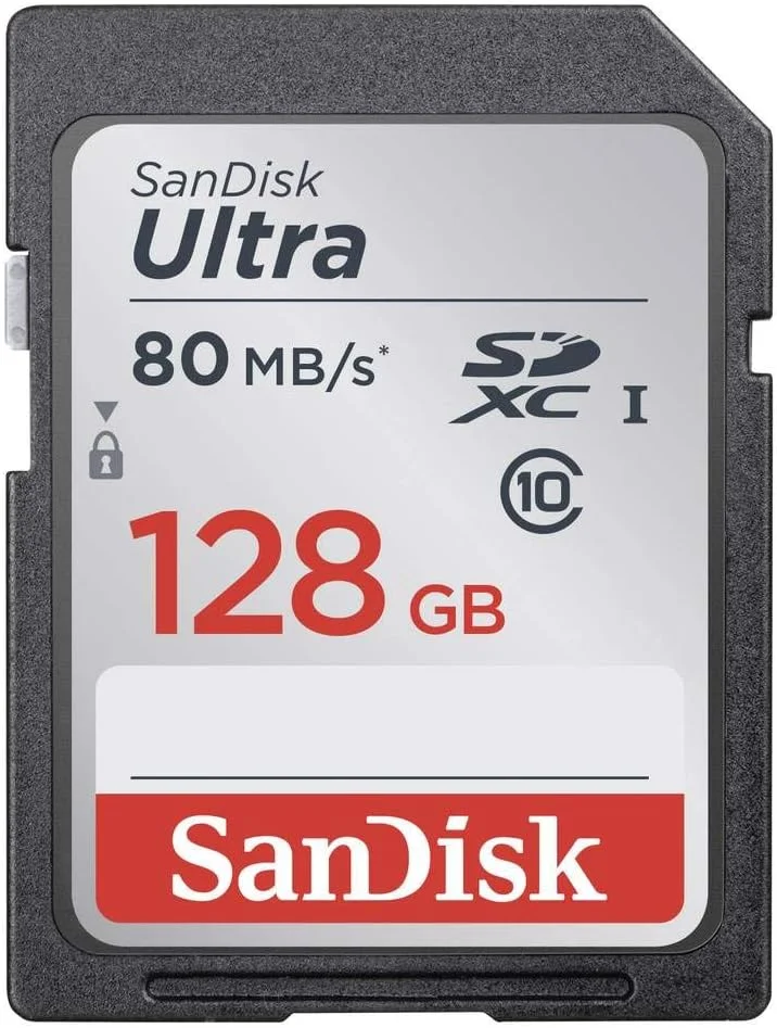 کارت حافظه SanDisk Ultra 128 گیگابایت SDXC کلاس 10 تا 80 مگابیت بر ثانیه