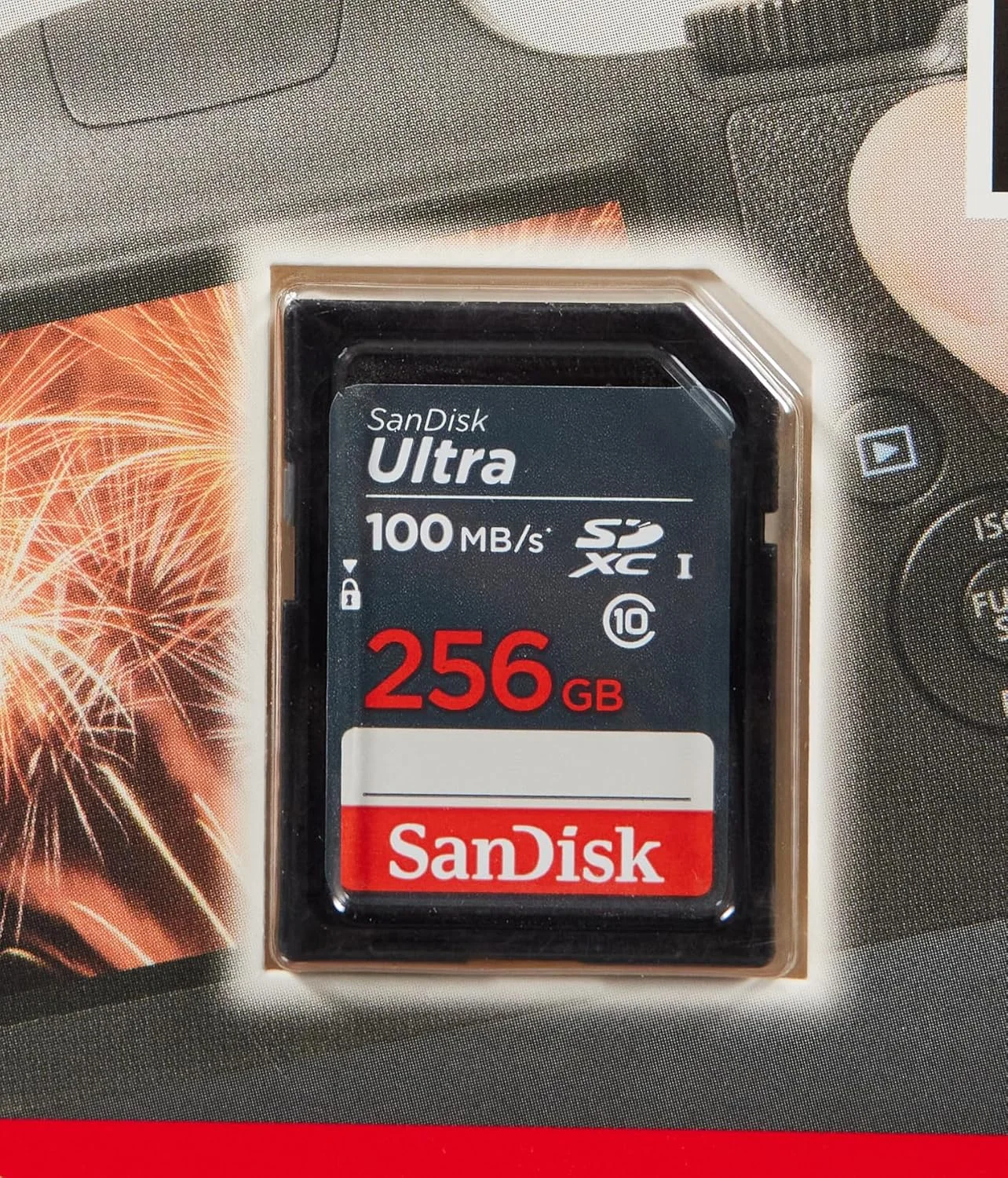 کارت حافظه سن دیسک اولترا 256 گیگابایت SDXC، تا 100 مگابایت بر ثانیه، کلاس 10، مشکی/خاکستری