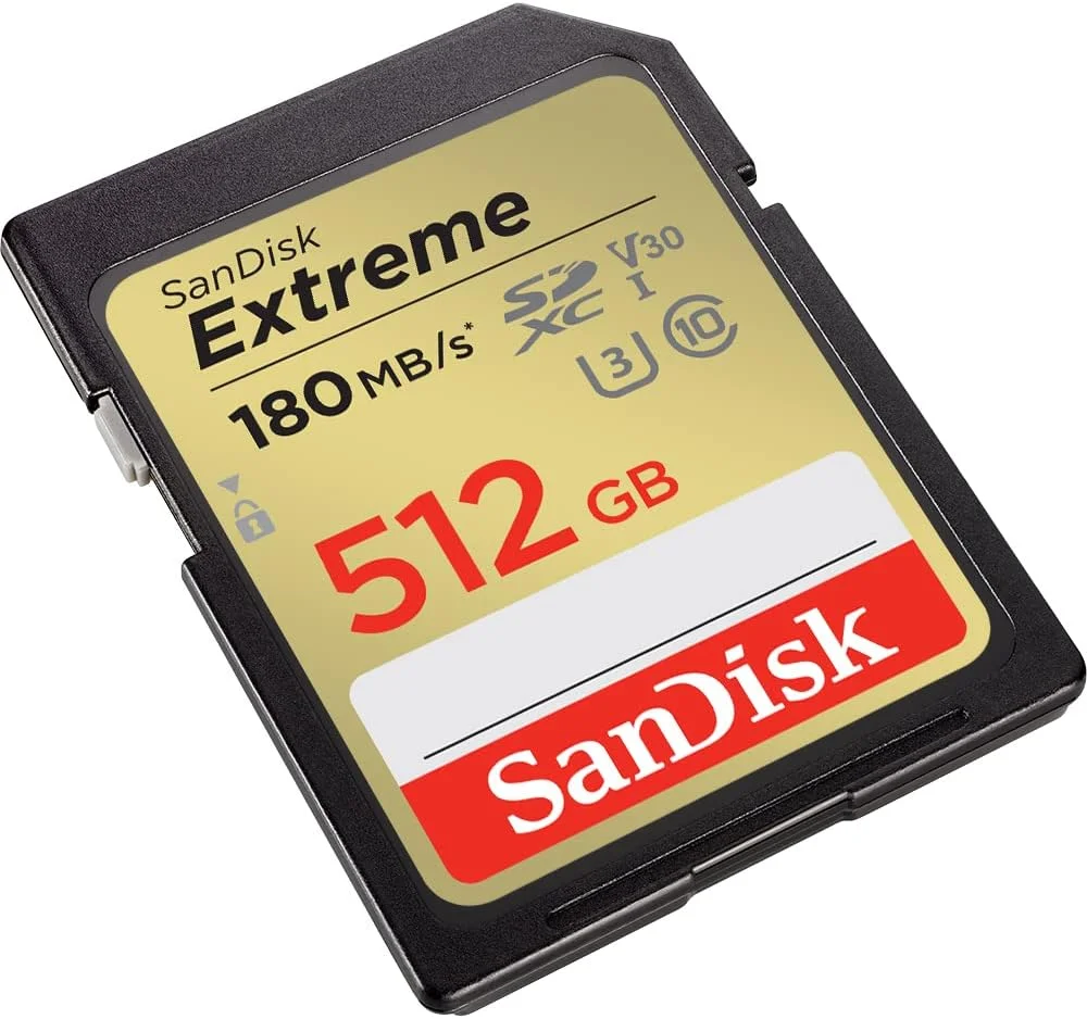 کارت حافظه SanDisk Extreme SDXC UHS-I با ظرفیت 512 گیگابایت - C10, U3, V30, 4K, UHD, کارت SD - SDSDXVV-512G-GNCIN