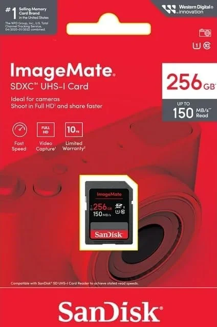 کارت حافظه سن دیسک ImageMate SDXC UHS-1 با ظرفیت 256 گیگابایت - سرعت تا 150 مگابایت بر ثانیه - مدل SDSDUN4-256G-Aw6kn