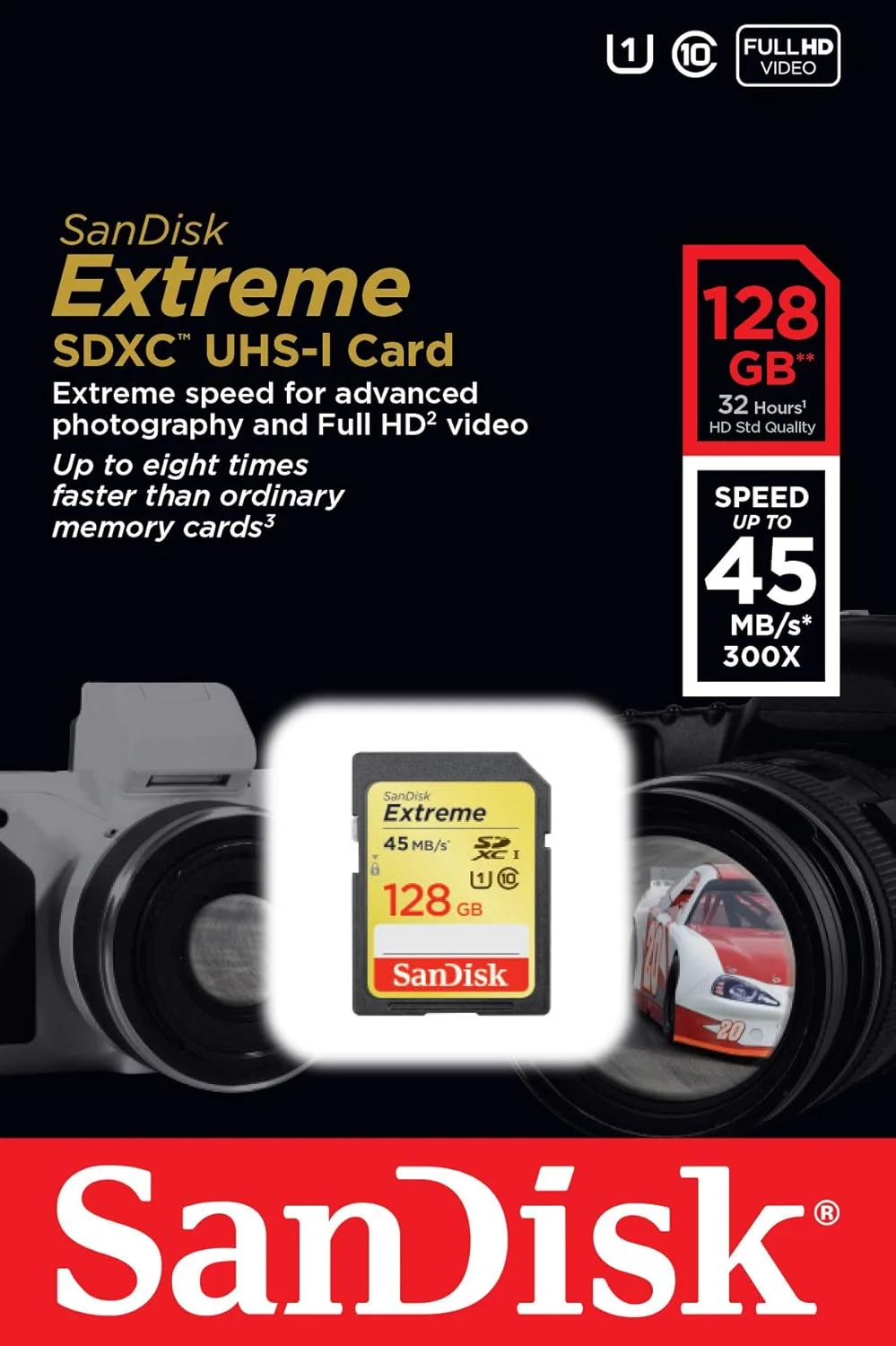 کارت حافظه SanDisk Extreme SDXC UHS-I Class 10 با سرعت خواندن تا 45 مگابایت بر ثانیه - 128 گیگابایت کارت حافظه SanDisk Extreme SDXC UHS-I Class 10 با سرعت خواندن تا 45 مگابایت بر ثانیه - 128 گیگابایت