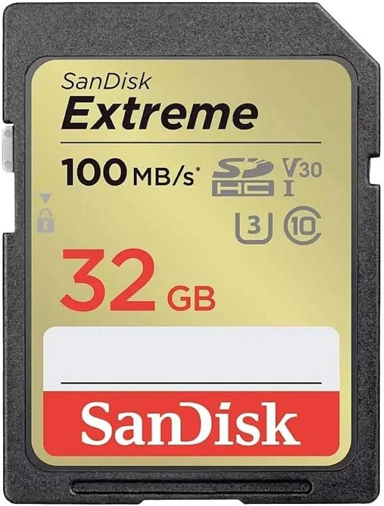 کارت حافظه SANDISK - EXTREME PLUS 32GB SDHC با سرعت 100MB/S و 60MB/S UHS-I CLASS