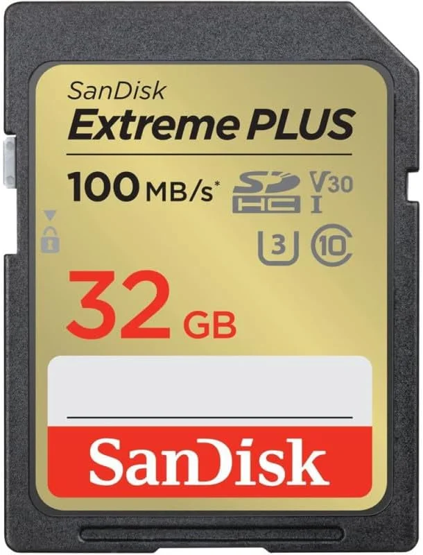 کارت حافظه SANDISK - EXTREME PLUS 32GB SDHC با سرعت 100MB/S و 60MB/S UHS-I CLASS