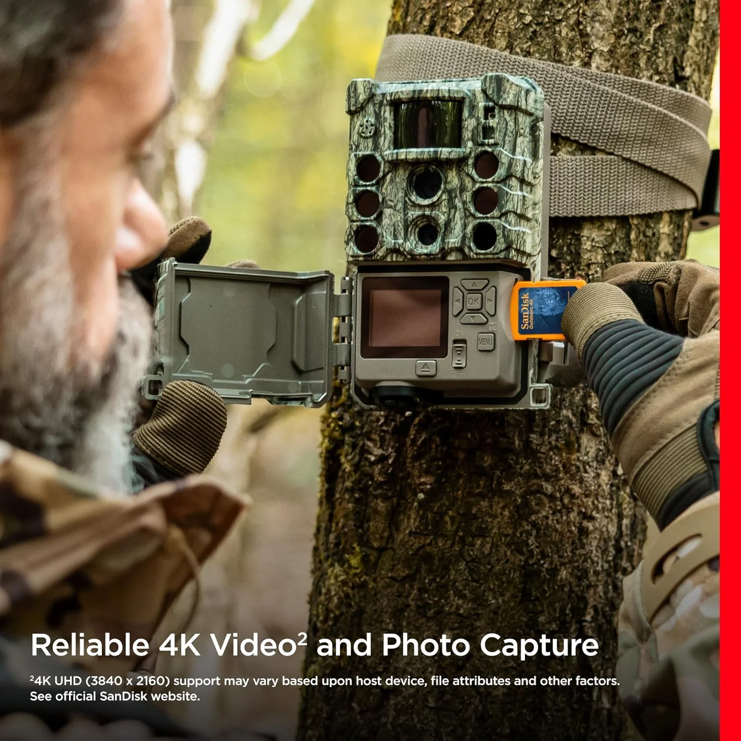 کارت حافظه سن‌دیسک 64 گیگابایت مناسب فضای باز 4K SDXC UHS-I (2x64GB) - سرعت تا 170 مگابایت بر ثانیه، C10, U3, V30، کارت SD دوربین