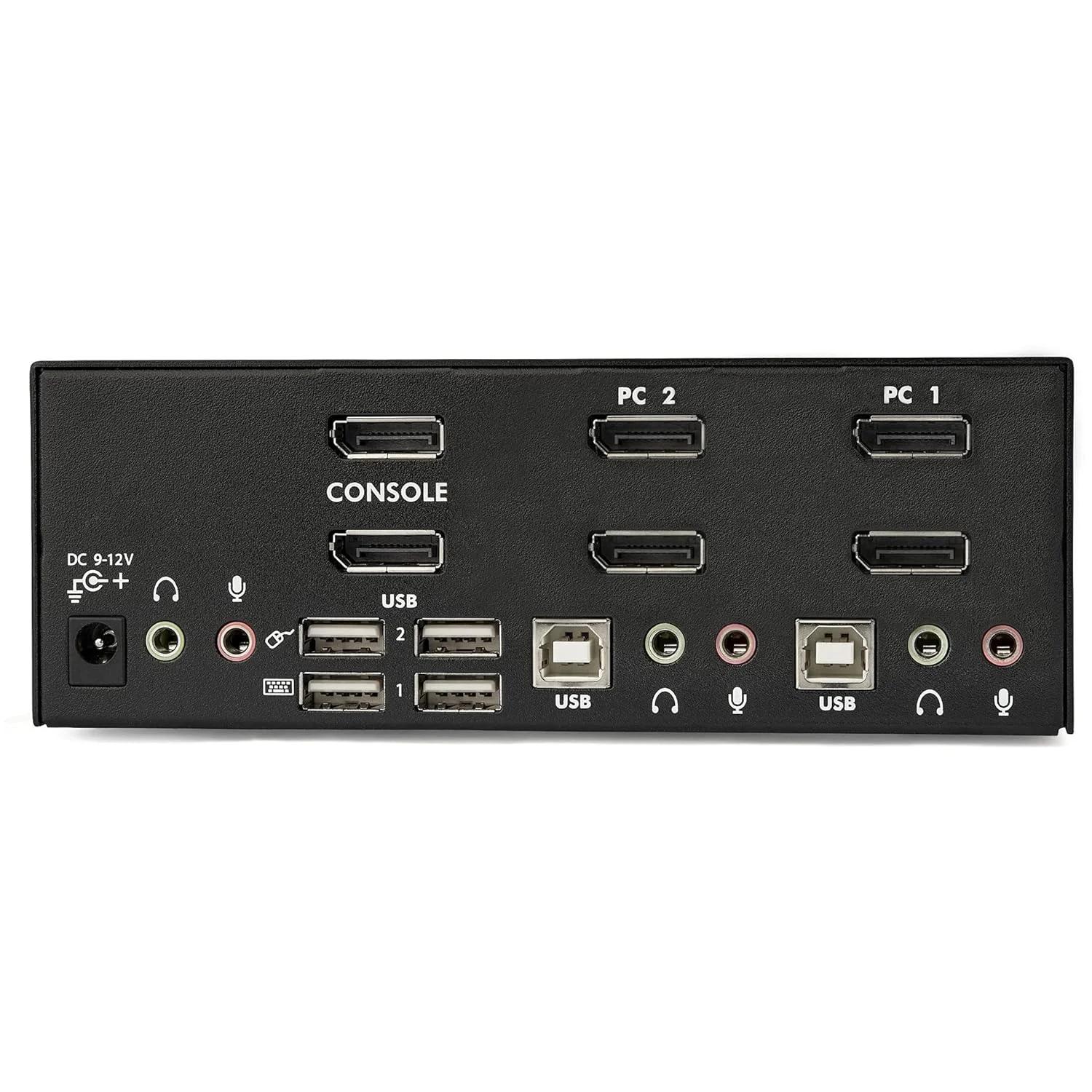 سوئیچ KVM دو پورت DisplayPort استار تک با هاب USB 2.0، صدا و میکروفون (SV231DPDDUA) - مشکی