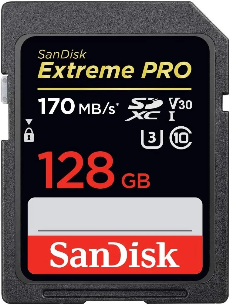 کارت حافظه 128 گیگابایتی SanDisk Extreme Pro SD مناسب دوربین نیکون Z6 II (Z 6II) و Z7 II (Z 7II) - کارت SDXC UHS-I مدل (SDSDXXY-128G-GN4IN) همراه با (1) کارت خوان حافظه Micro & SD همه کاره