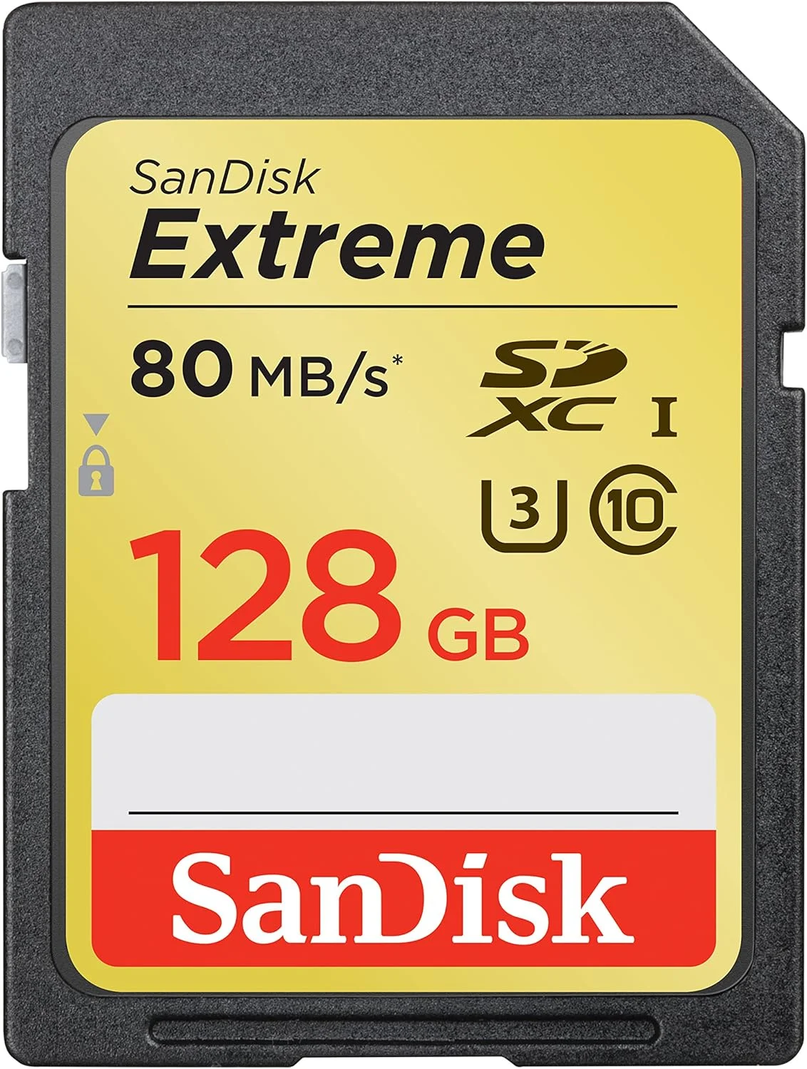 کارت حافظه SanDisk Extreme 128GB U3/UHS-I SDXC با کیفیت 4K Ultra HD، سرعت خواندن تا 80MB/s و نوشتن 60MB/s - SDSDXN-128G-G46 [نسخه قدیمی]