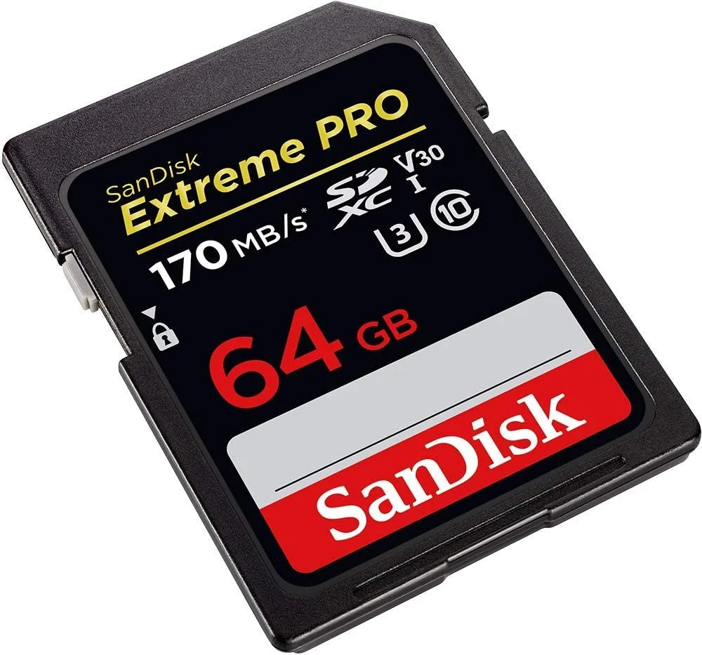 کارت حافظه 64 گیگابایتی SanDisk SDXC SD Extreme Pro سازگار با دوربین های دیجیتال Canon EOS 5D Mark IV, 6D Mark II, 7D Mark II DSLR 4K (SDSDXXY-064G-GN4IN) به همراه کارت خوان Everything But Stromboli (TM) 3.0