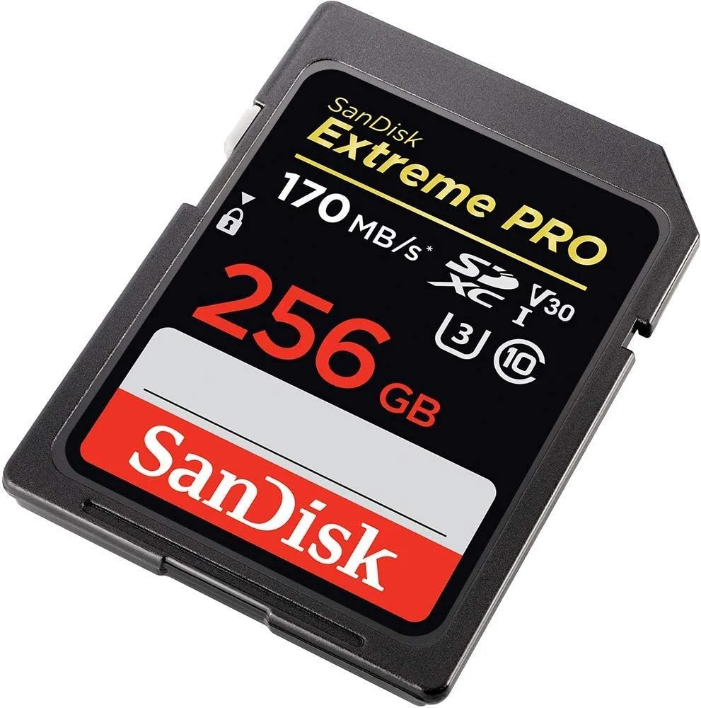 کارت حافظه 256 گیگابایتی SanDisk Extreme Pro SDXC UHS-I مناسب برای دوربین های سونی Alpha a7C, a6600, a6100, a6400 (SDSDXXY-256G-GN4IN) به همراه کارت خوان حافظه Everything But Stromboli
