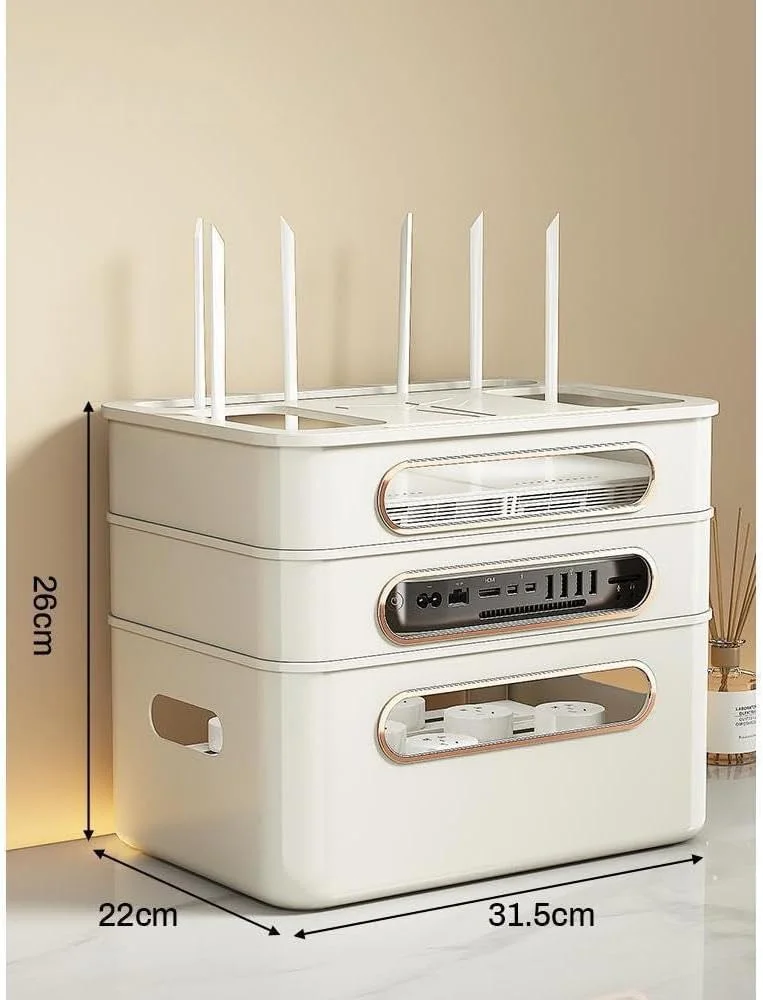 جعبه نگهداری روتر وای فای APAP، محفظه مدیریت سیم، جعبه نگهداری چند منظوره کابل، جعبه روتر کاربردی برای روتر کابل دفتر کار خانگی (3 لایه، زردآلویی) جعبه نگهداری روتر وای فای APAP، محفظه مدیریت سیم، جعبه نگهداری چند منظوره کابل، جعبه روتر کاربردی برای روتر کابل دفتر کار خانگی (3 لایه، زردآلویی)