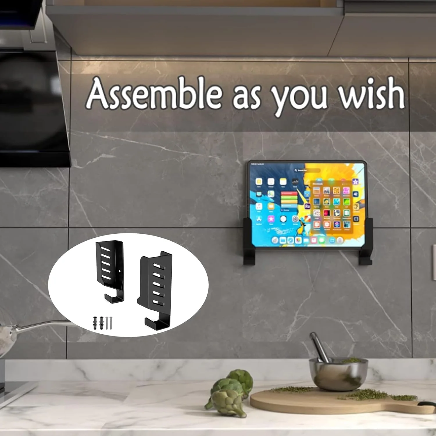 شلف دیواری روتر یونیورسال Azonee برای روترها، جعبه های تلویزیون، سوئیچ های شبکه، مودم ها و موارد دیگر، شلف شناور قابل تنظیم با مدیریت کابل، سازگار با TP-Link، Mi Box، برای Apple TV، مشکی