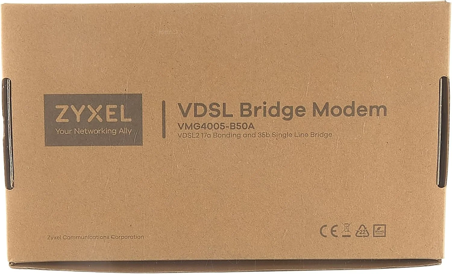 مودم بریج VDSL2 زایکسل Annex A | اتصال 17a (200 مگابیت بر ثانیه) و خط تکی 35b (300 مگابیت بر ثانیه) | Supervectoring، TR-069، TR-286 Melt | مدیریت از راه دور، فریمور Opal [VMG4005-B50A]