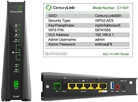 مودم روتر وایرلس Vdsl2 CenturyLink Technicolor C1100T 802.11n مودم روتر وایرلس Vdsl2 CenturyLink Technicolor C1100T 802.11n