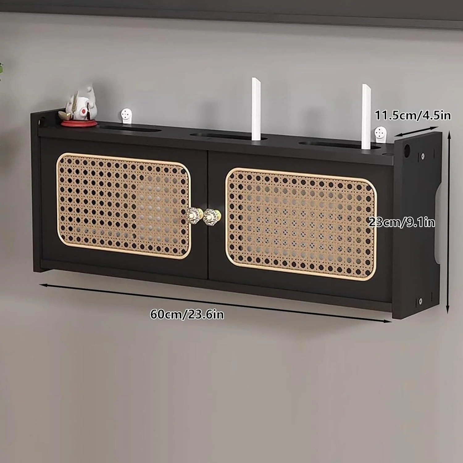 باکس ذخیره سازی روتر وای فای حصیری HOLGVE، قفسه روتر چوبی دیواری، مخفی کننده باکس وای فای، قفسه مودم سرگرمی، برای دفتر و خانه (طبیعی، 23.62x4.3 اینچ) باکس ذخیره سازی روتر وای فای حصیری HOLGVE، قفسه روتر چوبی دیواری، مخفی کننده باکس وای فای، قفسه مودم سرگرمی، برای دفتر و خانه (طبیعی، 23.62x4.3 اینچ)