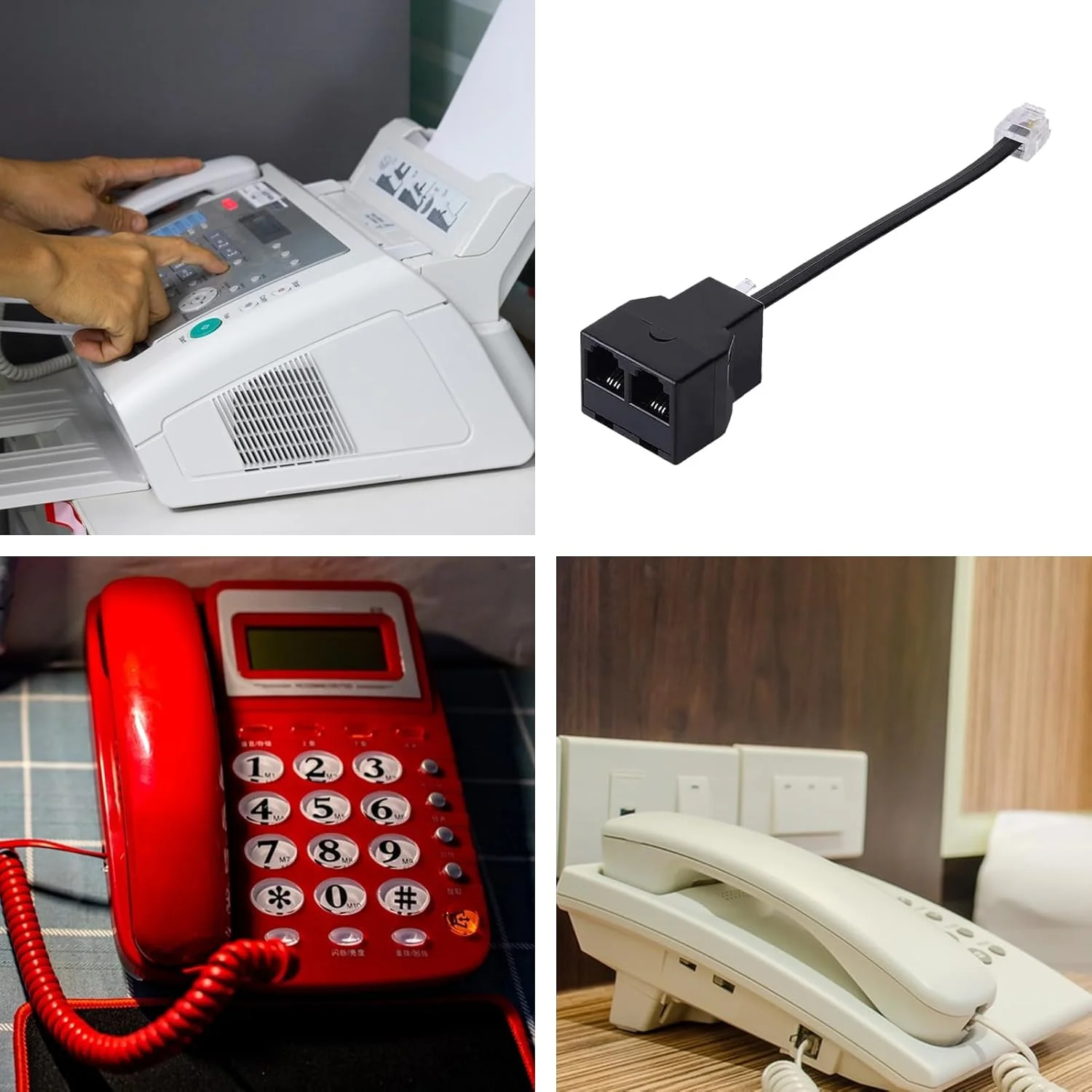 تبدیل کننده سیم تلفن | تبدیل کننده دو طرفه سیم تلفن - تبدیل کننده سیم برای تلفن، فکس، مودم، تجهیزات DSL تبدیل کننده سیم تلفن | تبدیل کننده دو طرفه سیم تلفن - تبدیل کننده سیم برای تلفن، فکس، مودم، تجهیزات DSL