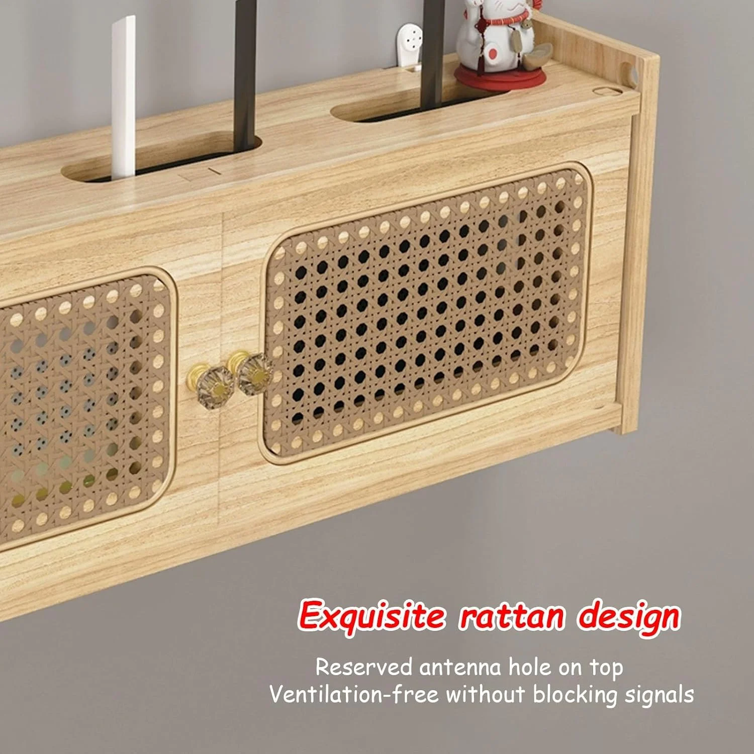 باکس ذخیره سازی روتر وای فای حصیری HOLGVE، قفسه روتر چوبی دیواری، مخفی کننده باکس وای فای، قفسه مودم سرگرمی، برای دفتر و خانه (طبیعی، 23.62x4.3 اینچ) باکس ذخیره سازی روتر وای فای حصیری HOLGVE، قفسه روتر چوبی دیواری، مخفی کننده باکس وای فای، قفسه مودم سرگرمی، برای دفتر و خانه (طبیعی، 23.62x4.3 اینچ)