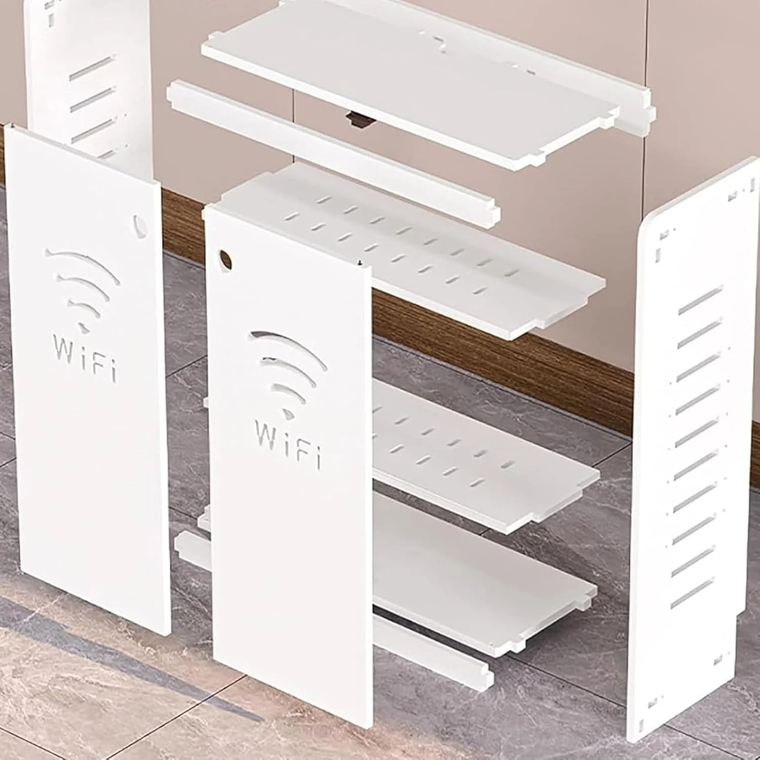 کابینت روتر وای فای، جعبه ایستاده مودم، سازمان دهنده تجهیزات روتر PVC مخفی برای خانه و دفتر (قهوه ای، ارتفاع 80 سانتی متر) کابینت روتر وای فای، جعبه ایستاده مودم، سازمان دهنده تجهیزات روتر PVC مخفی برای خانه و دفتر (قهوه ای، ارتفاع 80 سانتی متر)