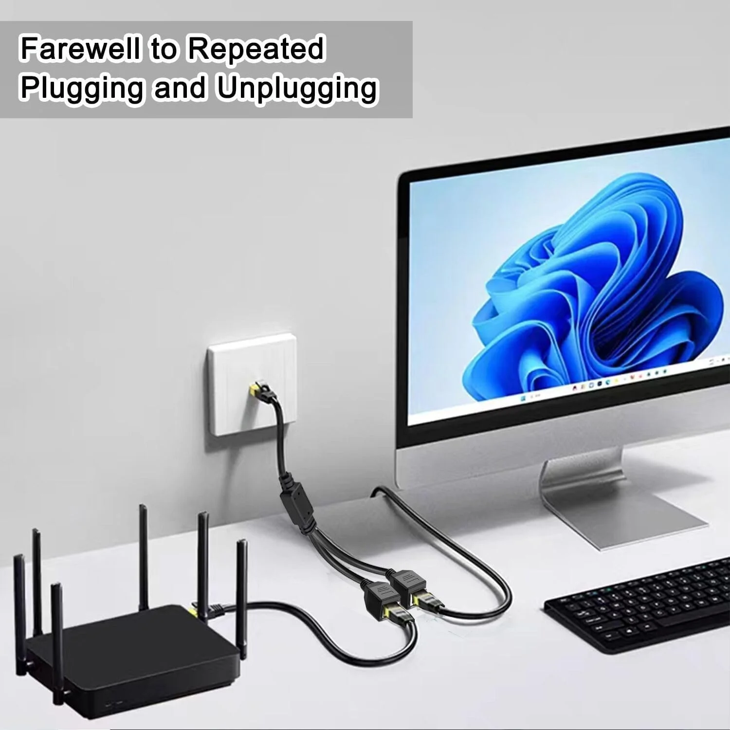 کابل اسپلیتر اترنت FDTY، آداپتور شبکه RJ45 1 به 2، سازگار با کابل های LAN Cat5/Cat5e/Cat6/Cat7، سازگار با روترها/تلویزیون ها/ستاپ باکس، 1 عدد کابل اسپلیتر اترنت FDTY، آداپتور شبکه RJ45 1 به 2، سازگار با کابل های LAN Cat5/Cat5e/Cat6/Cat7، سازگار با روترها/تلویزیون ها/ستاپ باکس، 1 عدد