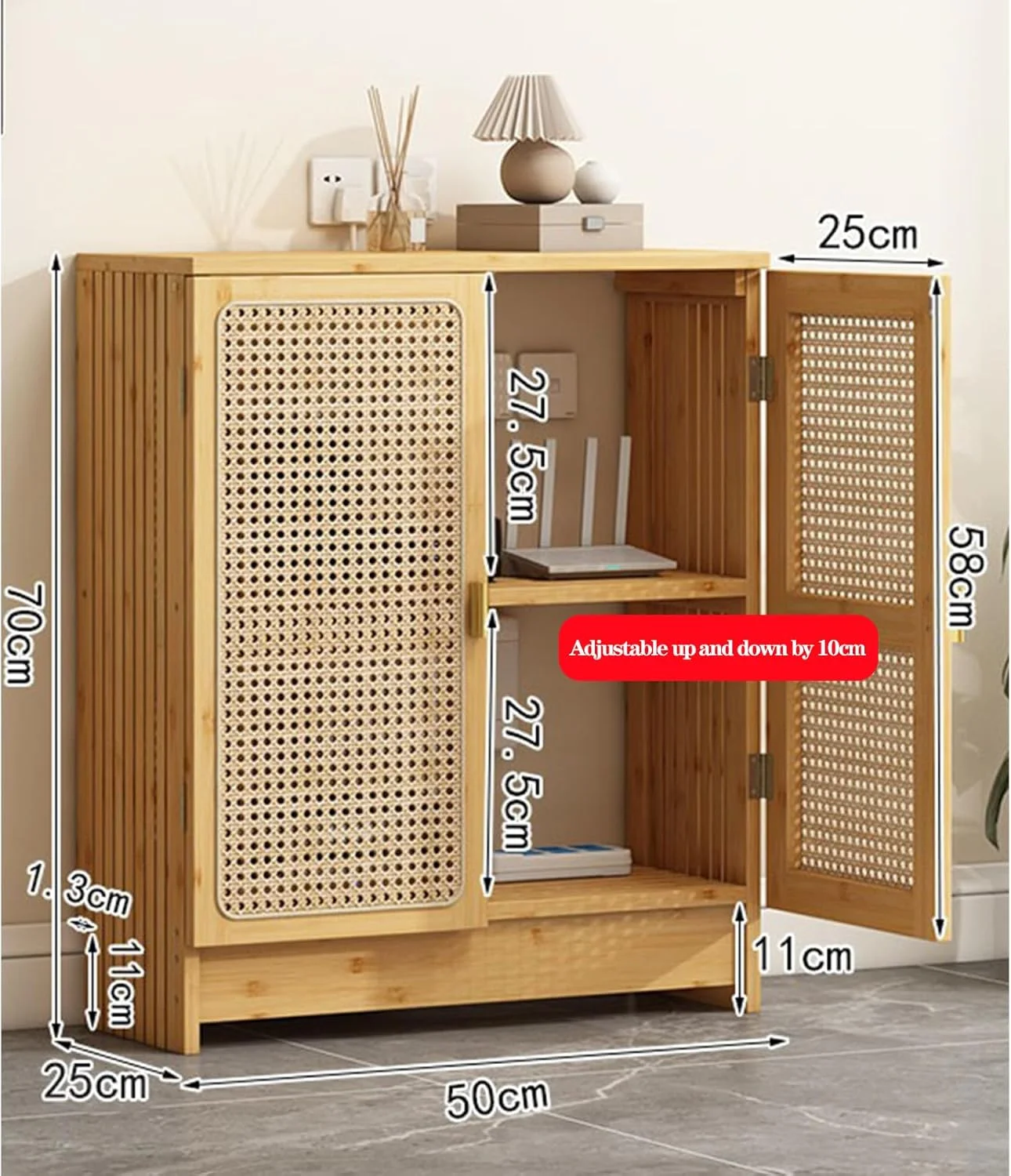 کابینت ایستاده برای روتر وای فای، جعبه نگهداری روتر، مودم کابلی و تجهیزات شبکه - طراحی شیک با تهویه و مدیریت کابل کابینت ایستاده برای روتر وای فای، جعبه نگهداری روتر، مودم کابلی و تجهیزات شبکه - طراحی شیک با تهویه و مدیریت کابل