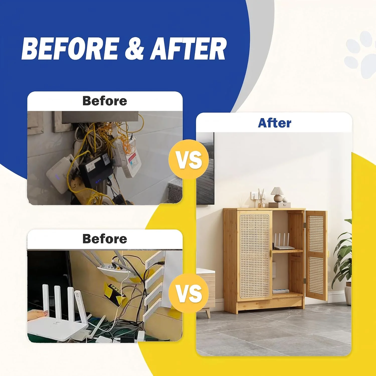 کابینت ایستاده برای روتر وای فای، جعبه نگهداری روتر، مودم کابلی و تجهیزات شبکه - طراحی شیک با تهویه و مدیریت کابل کابینت ایستاده برای روتر وای فای، جعبه نگهداری روتر، مودم کابلی و تجهیزات شبکه - طراحی شیک با تهویه و مدیریت کابل