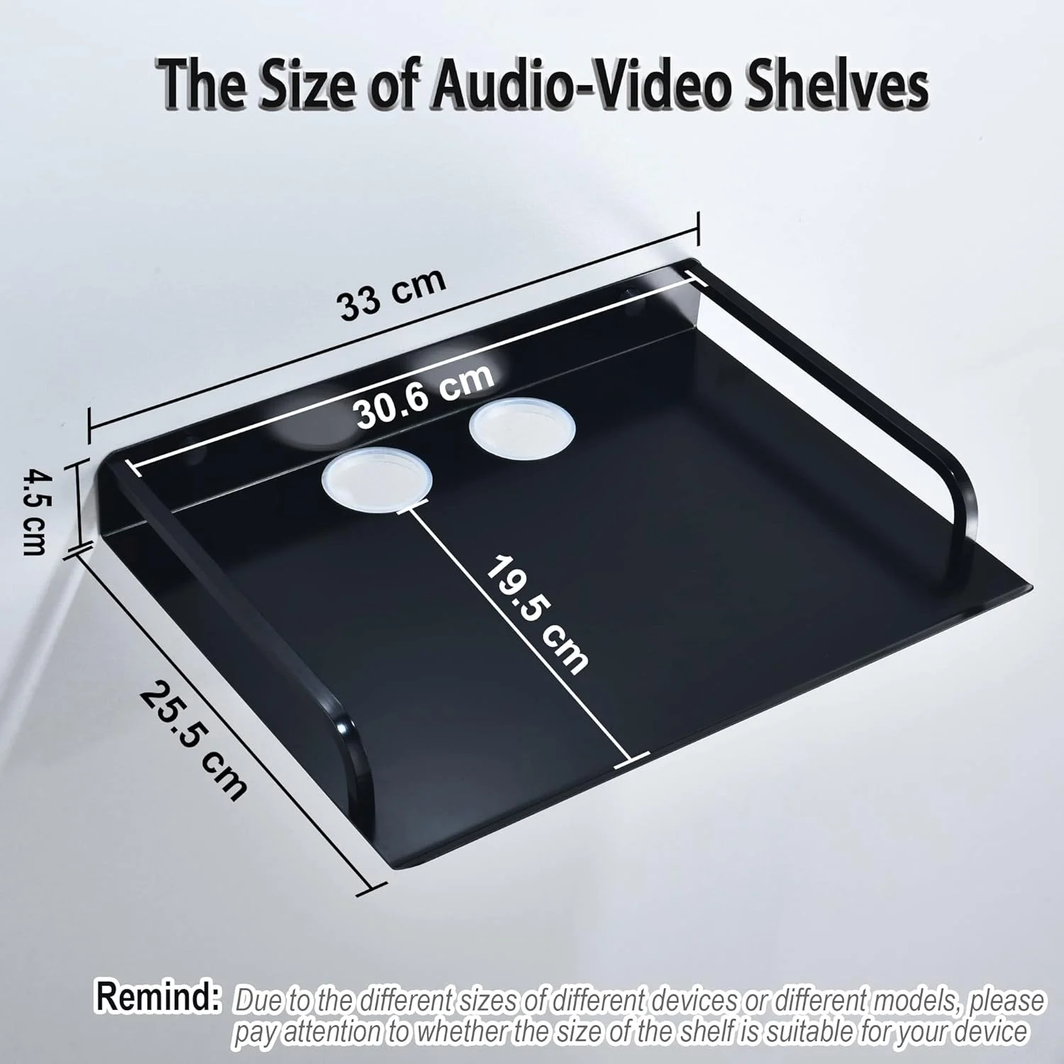 ست 2 عددی شلف دیواری پروژکتور HNVNER، قفسه فلزی روتر، براکت جهانی تجهیزات AV، شلف شناور مشکی برای جعبه های رسانه ای/کنسول بازی/پخش کننده های DVD/مودم (2 عدد) ست 2 عددی شلف دیواری پروژکتور HNVNER، قفسه فلزی روتر، براکت جهانی تجهیزات AV، شلف شناور مشکی برای جعبه های رسانه ای/کنسول بازی/پخش کننده های DVD/مودم (2 عدد)