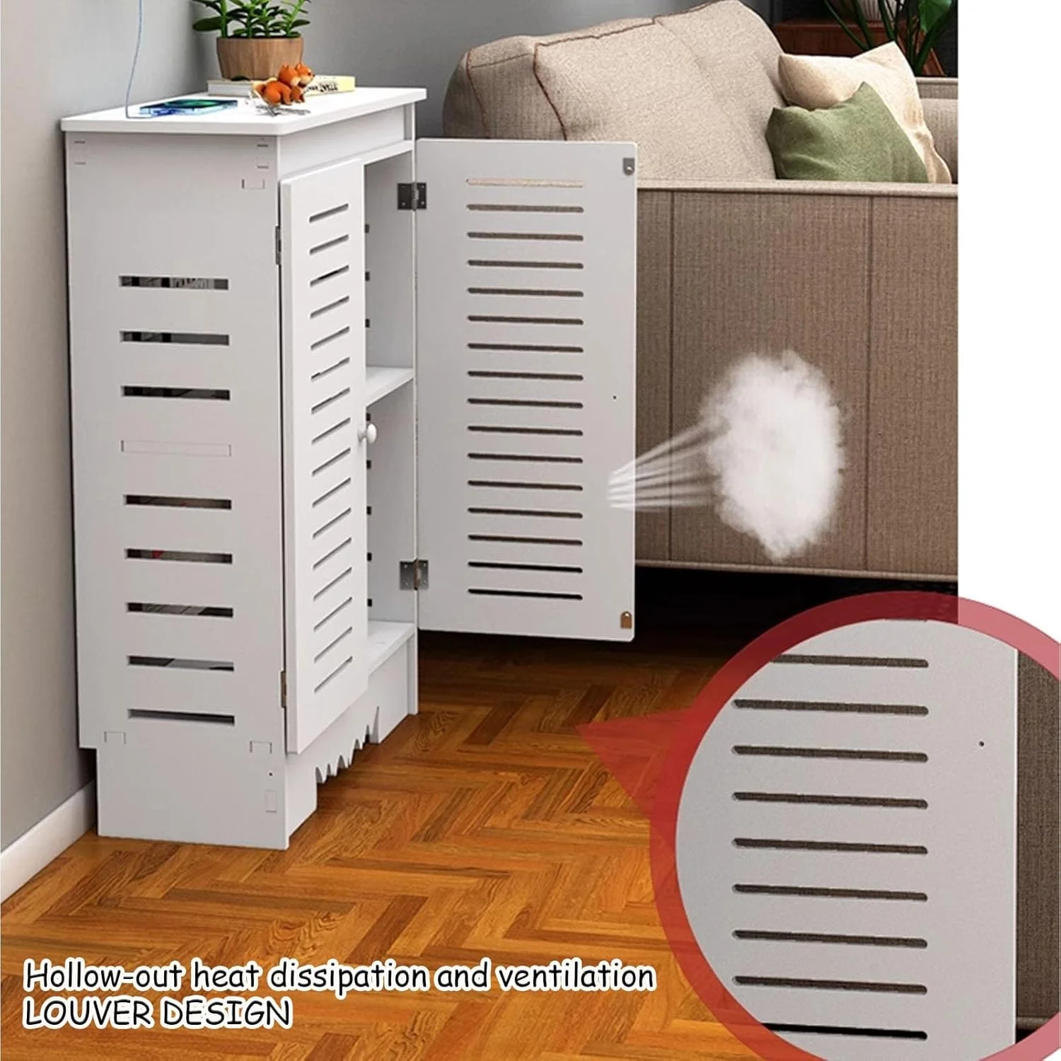 کابینت ذخیره سازی روتر وای فای، جعبه ذخیره سازی روتر ایستاده، سازمان دهنده مخفی کننده سیم و کابل، قفسه مودم روتر (90 * 80 * 30 سانتی متر) کابینت ذخیره سازی روتر وای فای، جعبه ذخیره سازی روتر ایستاده، سازمان دهنده مخفی کننده سیم و کابل، قفسه مودم روتر (90 * 80 * 30 سانتی متر)