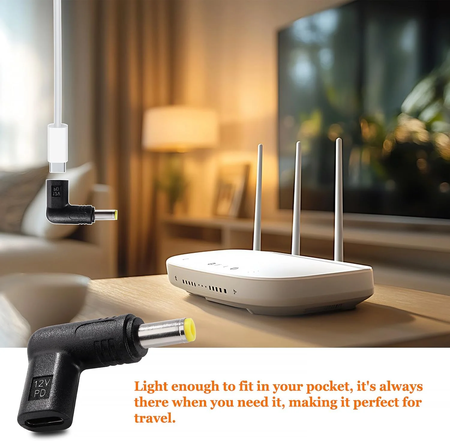 آداپتور USB C به DC 12V، آداپتور مادگی USB 3.1 Type C به USB-C به نری DC 5.5x2.5 میلیمتری با زاویه 90 درجه، برای روترها، مودمهای نوری، تجهیزات مانیتورینگ آداپتور USB C به DC 12V، آداپتور مادگی USB 3.1 Type C به USB-C به نری DC 5.5x2.5 میلیمتری با زاویه 90 درجه، برای روترها، مودمهای نوری، تجهیزات مانیتورینگ