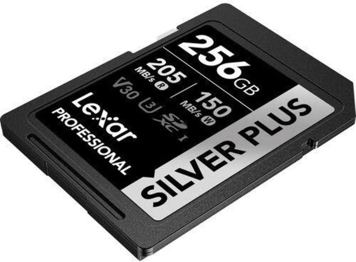 کارت حافظه لکسار Professional 256GB SILVER PLUS UHS-I C10 U3 V30 SDXC با سرعت خواندن 205MB/s و نوشتن 150MB/s کارت حافظه لکسار Professional 256GB SILVER PLUS UHS-I C10 U3 V30 SDXC با سرعت خواندن 205MB/s و نوشتن 150MB/s
