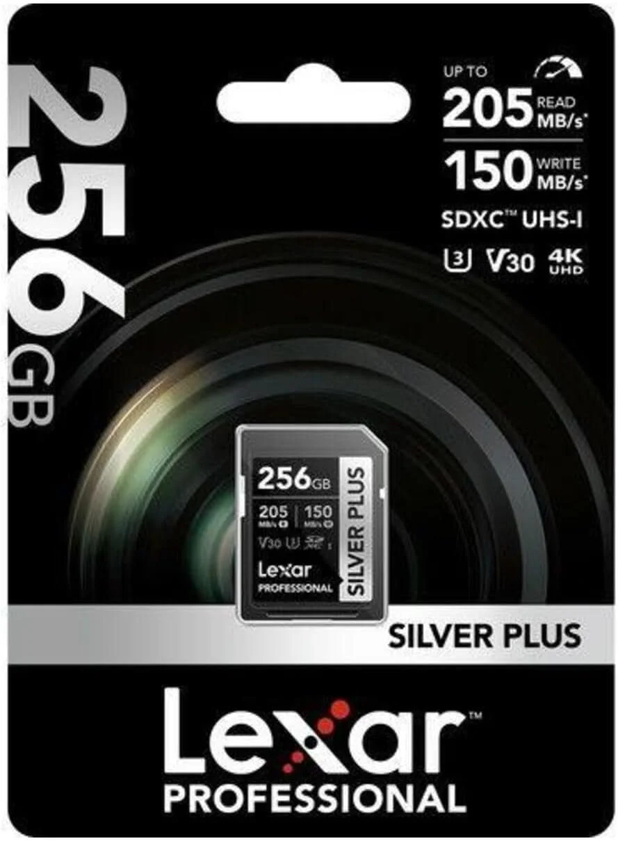 کارت حافظه لکسار Professional 256GB SILVER PLUS UHS-I C10 U3 V30 SDXC با سرعت خواندن 205MB/s و نوشتن 150MB/s کارت حافظه لکسار Professional 256GB SILVER PLUS UHS-I C10 U3 V30 SDXC با سرعت خواندن 205MB/s و نوشتن 150MB/s