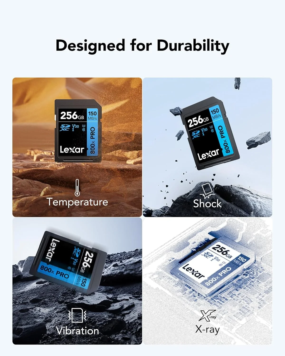 کارت حافظه اس دی Lexar High-Performance 800x PRO با ظرفیت 64 گیگابایت، کارت SDXC UHS-I، کارت SD 3.0 با سرعت خواندن تا 150 مگابایت بر ثانیه، V30، U3، C10 برای دوربین های عکاسی، دوربین های DSLR میان رده و دوربین های فیلمبرداری HD (LSD0800P064G-BNNAA) کارت حافظه اس دی Lexar High-Performance 800x PRO با ظرفیت 64 گیگابایت، کارت SDXC UHS-I، کارت SD 3.0 با سرعت خواندن تا 150 مگابایت بر ثانیه، V30، U3، C10 برای دوربین های عکاسی، دوربین های DSLR میان رده و دوربین های فیلمبرداری HD (LSD0800P064G-BNNAA)