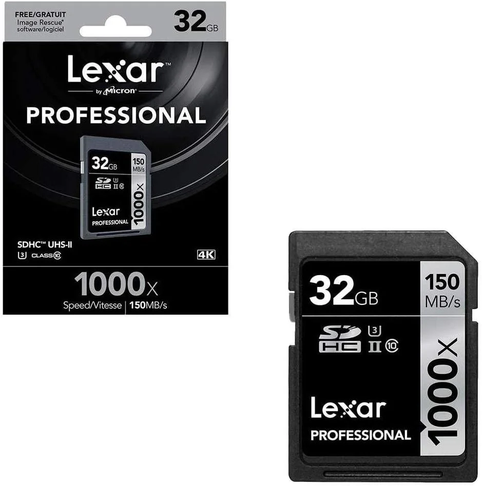 کارت حافظه فلش SDHC لکسار Professional با ظرفیت 32 گیگابایت، کلاس 10 UHS-II با سرعت 1000x (150 مگابایت بر ثانیه) کارت حافظه فلش SDHC لکسار Professional با ظرفیت 32 گیگابایت، کلاس 10 UHS-II با سرعت 1000x (150 مگابایت بر ثانیه)