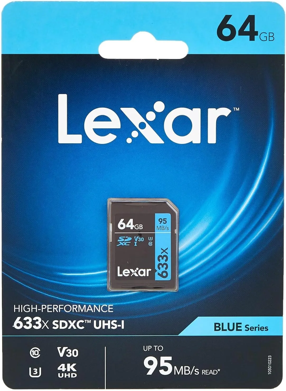 کارت حافظه لکسار Professional 633X Sdhc/Sdxc Uhs-I با سرعت 95Mbps، ظرفیت 64GB