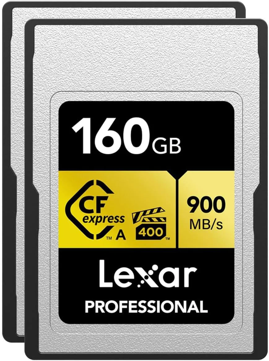 کارت حافظه 160 گیگابایتی CFexpress Type-A لکسار سری Gold Professional، بسته 2 عددی