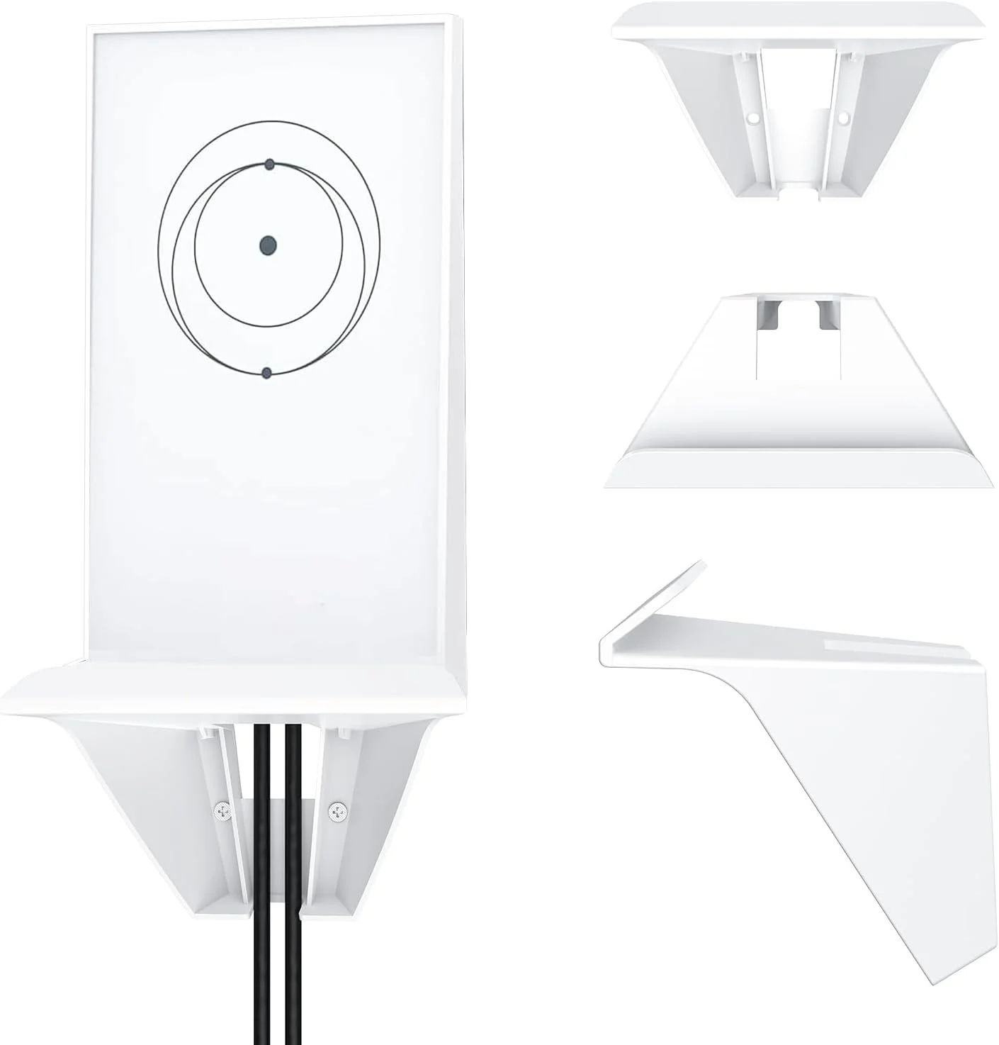 پایه دیواری روتر استارلینک نالاکال، براکت ماهواره ای کیت اینترنت سازگار با مش V2، محافظت و پایداری ABS همراه با کیت نصب پیچ