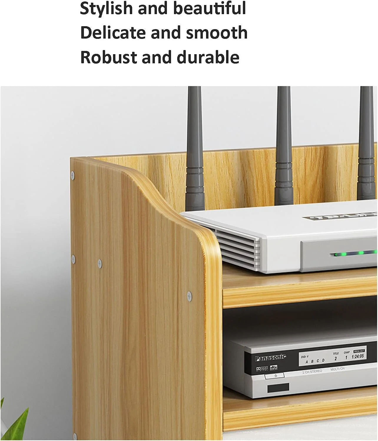 جعبه مخفی کننده مودم روتر، قفسه جعبه های ذخیره سازی روتر وای فای چند منظوره برای خانه و دفتر، ساده، نصب آسان، بزرگ-3 لایه، محفظه مدیریت سیم محافظ برق برای دسکتاپ جعبه مخفی کننده مودم روتر، قفسه جعبه های ذخیره سازی روتر وای فای چند منظوره برای خانه و دفتر، ساده، نصب آسان، بزرگ-3 لایه، محفظه مدیریت سیم محافظ برق برای دسکتاپ