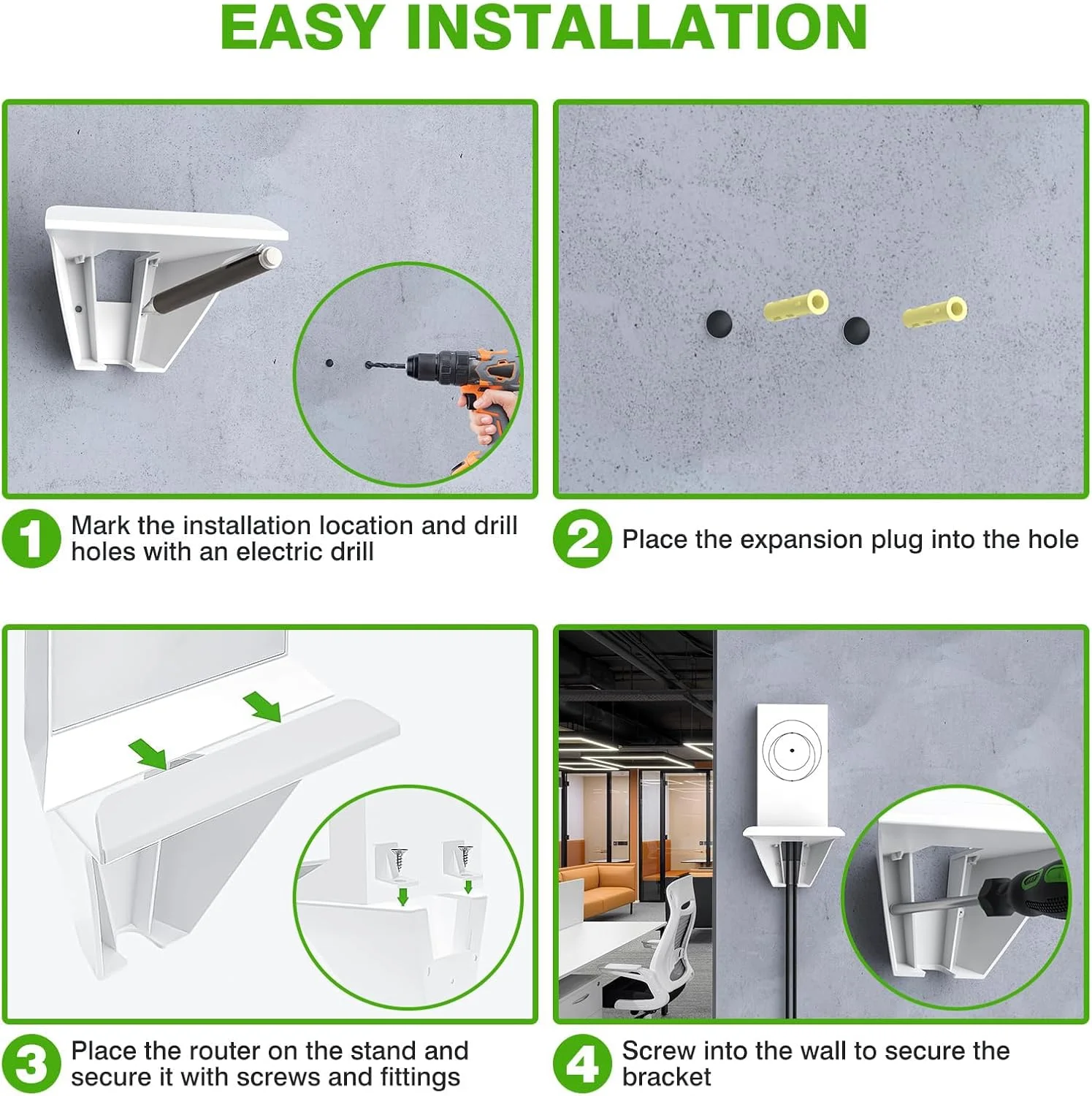 پایه دیواری روتر استارلینک نالاکال، براکت ماهواره ای کیت اینترنت سازگار با مش V2، محافظت و پایداری ABS همراه با کیت نصب پیچ پایه دیواری روتر استارلینک نالاکال، براکت ماهواره ای کیت اینترنت سازگار با مش V2، محافظت و پایداری ABS همراه با کیت نصب پیچ