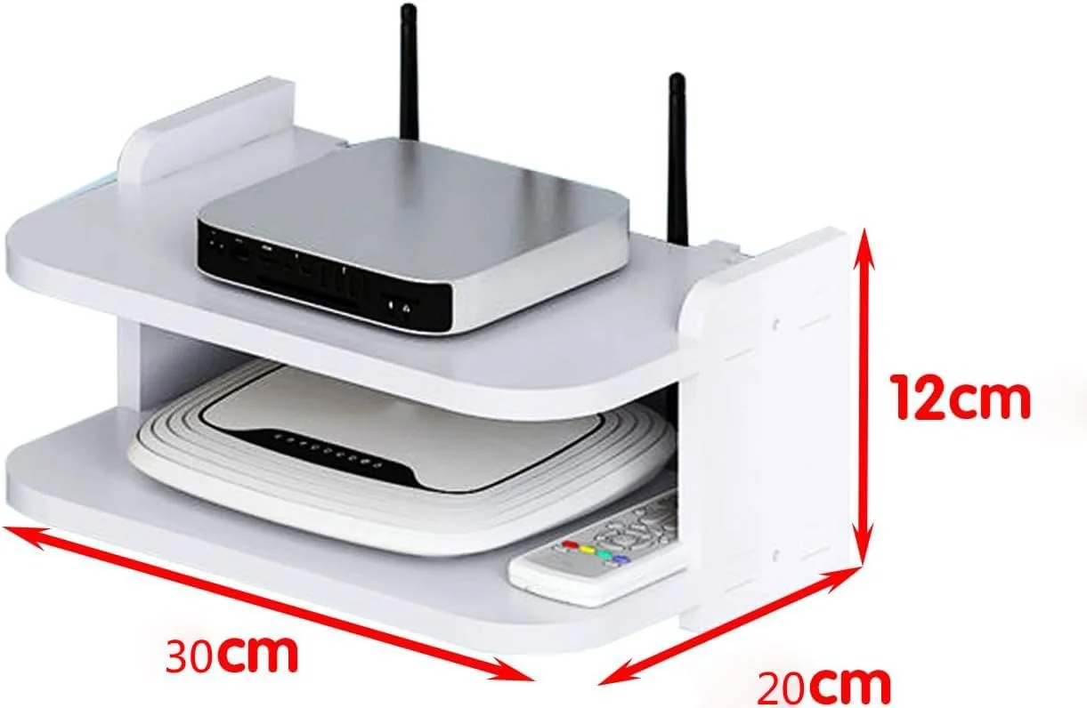 شلف دیواری شناور برای تجهیزات مودم، شلف دیواری کوچک مناسب برای استفاده در اتاق نشیمن، اتاق خواب، دفاتر و اتاق مطالعه شلف دیواری شناور برای تجهیزات مودم، شلف دیواری کوچک مناسب برای استفاده در اتاق نشیمن، اتاق خواب، دفاتر و اتاق مطالعه