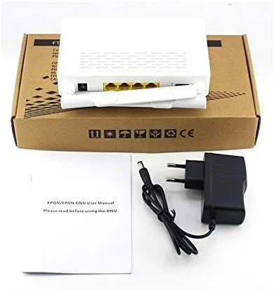 مودم فیبر نوری TISTIK، 4 پورت EPON ONU، تجهیزات فیبر نوری Cat، 1G3F+WI-FI+POTS Voice، عملکرد حرارتی قوی، روتر فیبر نوری