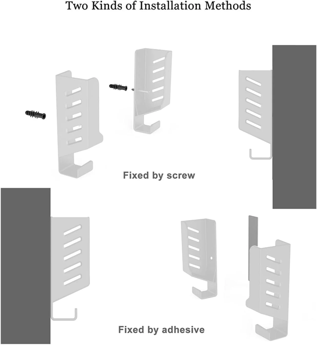 پایه دیواری روتر یونیورسال (سفید) برای مودم، تی وی باکس، سوئیچ شبکه، لپ تاپ، سازگار با اپل تی وی، اسکای کیو، تی پی لینک و غیره... پایه نگهدارنده برای دستگاه هایی با ضخامت 40 میلی متر