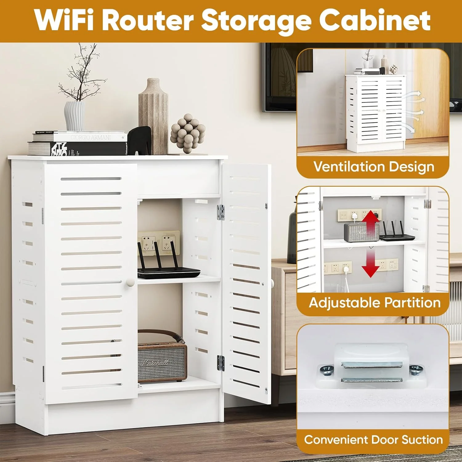 کابینت ذخیره سازی روتر وای فای، جعبه ذخیره سازی روتر چند منظوره، جعبه ذخیره سازی روتر ایستاده، سازمان دهنده مدیریت کابل، قابل نصب روی دیوار برای اتاق نشیمن، دفتر، اتاق خواب کابینت ذخیره سازی روتر وای فای، جعبه ذخیره سازی روتر چند منظوره، جعبه ذخیره سازی روتر ایستاده، سازمان دهنده مدیریت کابل، قابل نصب روی دیوار برای اتاق نشیمن، دفتر، اتاق خواب