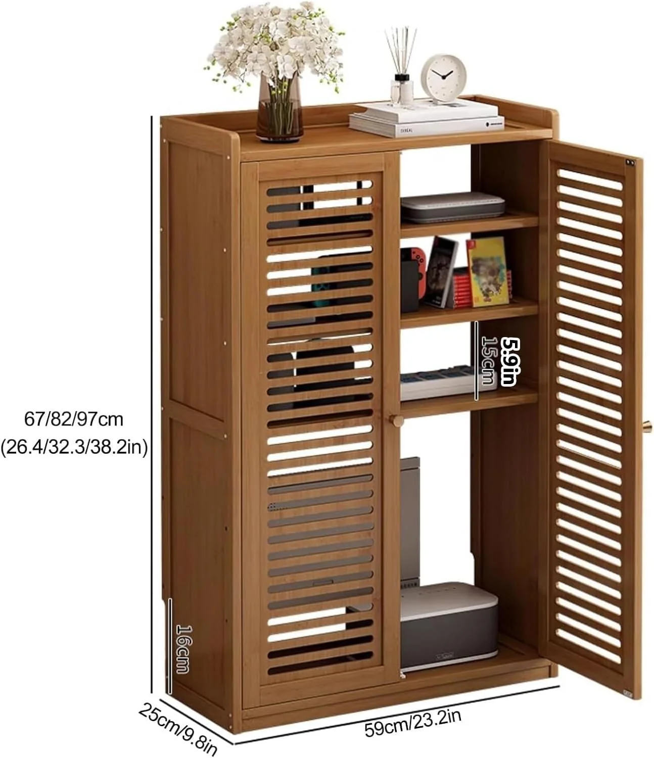 کابینت جعبه ذخیره سازی روتر وای فای بامبو، مخفی کننده مودم روتر ایستاده، کابینت ذخیره سازی رسانه خانگی برای دفتر (سفید، ارتفاع 97 سانتی متر) کابینت جعبه ذخیره سازی روتر وای فای بامبو، مخفی کننده مودم روتر ایستاده، کابینت ذخیره سازی رسانه خانگی برای دفتر (سفید، ارتفاع 97 سانتی متر)