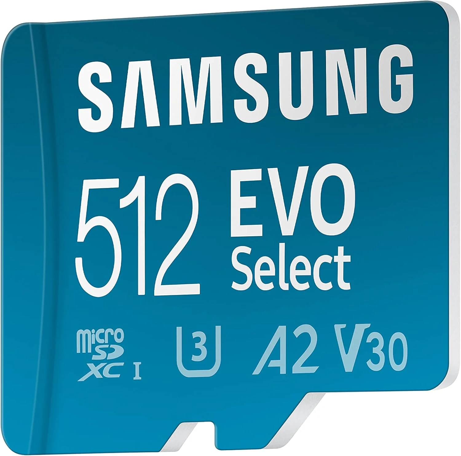 کارت حافظه microSD سامسونگ EVO Select (2024) به همراه آداپتور SD، 512 گیگابایت، کارت حافظه برای تلفن هوشمند و تبلت، UHS-I U3، 4K UHD، Full HD، سرعت خواندن 160 مگابایت بر ثانیه، MB-ME512SA/EU