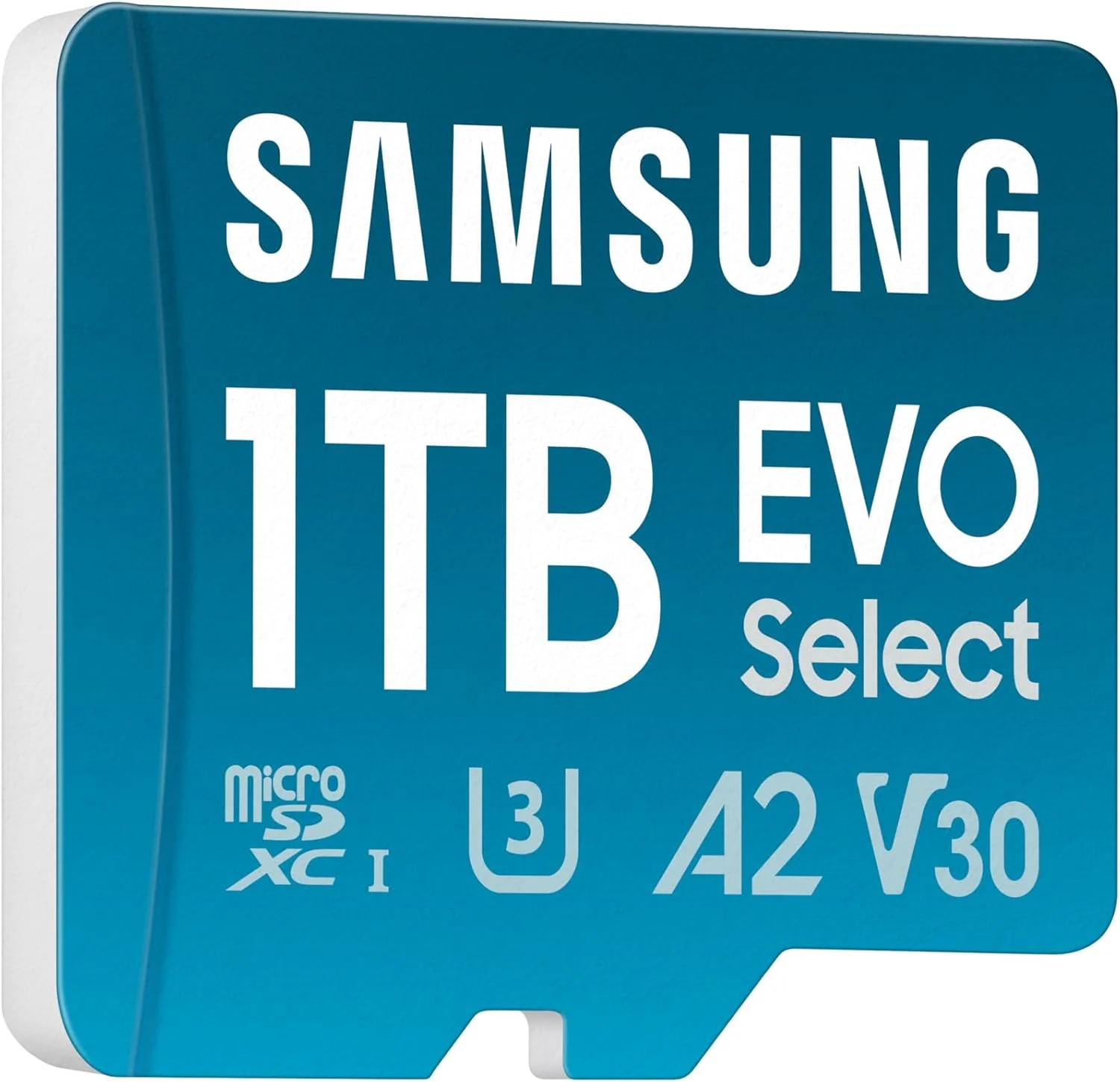 کارت حافظه microSD سامسونگ EVO Select (2024) به همراه آداپتور SD، ظرفیت 1 ترابایت، UHS-I U3، 4K UHD، Full HD، سرعت خواندن 160 مگابایت بر ثانیه، کارت حافظه برای تلفن های هوشمند، تبلت ها و لپ تاپ ها، MB-ME1T0SA/EU