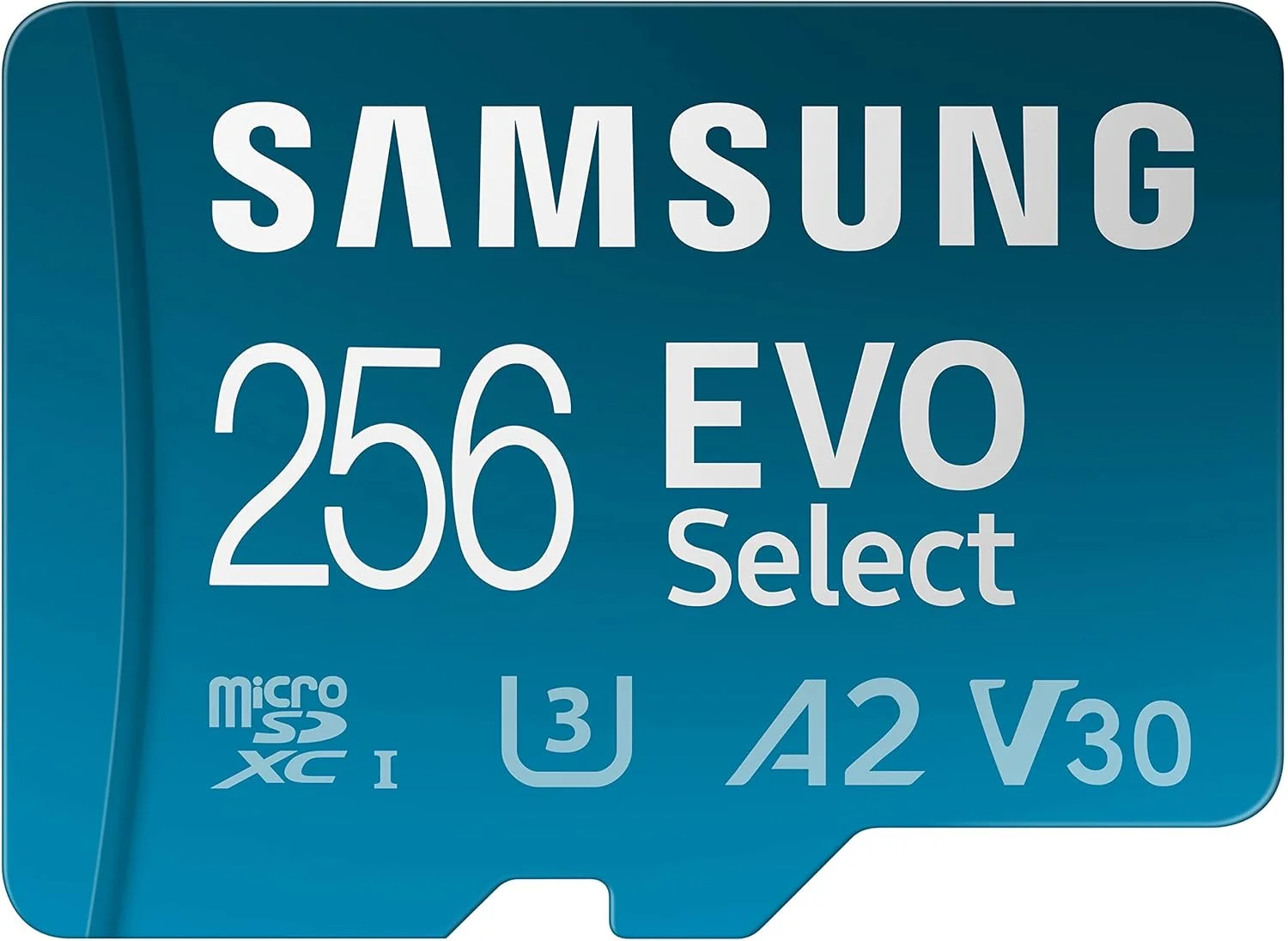 کارت حافظه میکرو اس دی SAMSUNG EVO Select + آداپتور، 256 گیگابایت microSDXC 130MB/s Full HD & 4K UHD, UHS-I, U3, A2, V30، فضای ذخیره سازی توسعه یافته برای تلفن های هوشمند اندروید، تبلت ها، نینتندو سوییچ (MB-ME256KA/AM)