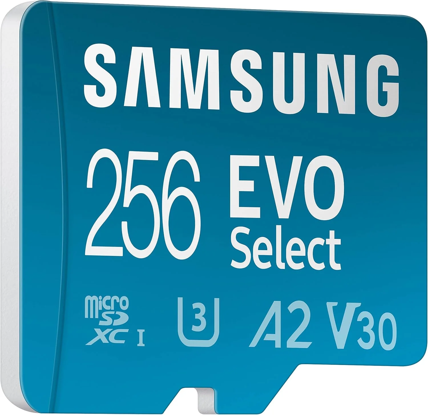 کارت حافظه میکرو اس دی SAMSUNG EVO Select + آداپتور، 256 گیگابایت microSDXC 130MB/s Full HD & 4K UHD, UHS-I, U3, A2, V30، فضای ذخیره سازی توسعه یافته برای تلفن های هوشمند اندروید، تبلت ها، نینتندو سوییچ (MB-ME256KA/AM)