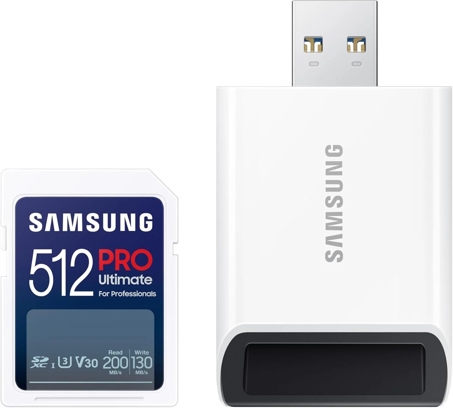 کارت حافظه microSD سامسونگ PRO Ultimate به همراه رم ریدر، 512 گیگابایت SDXC، سرعت تا 200 مگابایت بر ثانیه، 4K UHD، UHS-I، C10، U3، V30، A2 مناسب برای دوربین های DSLR و بدون آینه، کامپیوترها، مدل MB-SY512SB/AM