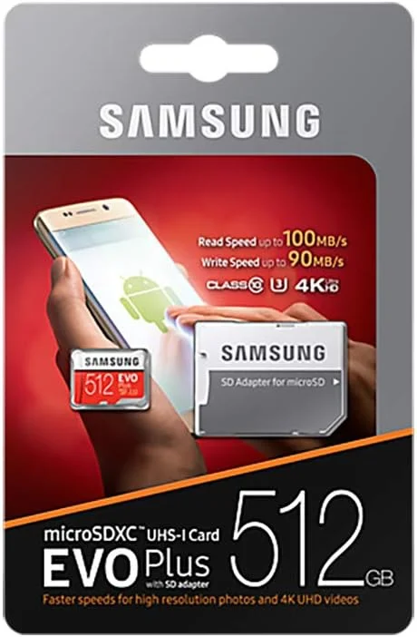 SAMSUNG microSD EVO Plus 512GB Class10 R100/W90 به همراه آداپتور